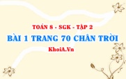 Bài 1 trang 70 Toán 8 Chân trời sáng tạo Tập 2